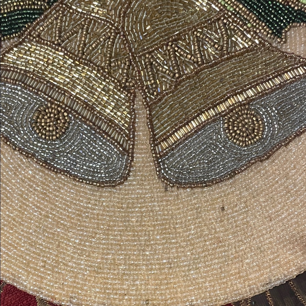 6 Nicole Miller Beaded Holiday Bells Placements - Picture 5 of 6